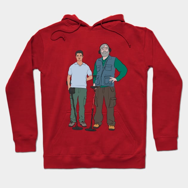 Russell & Hugh - DMDC - Detectorists Hoodie by InflictDesign